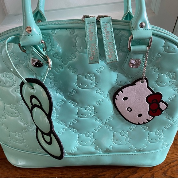 LoungeFly Hello Kitty Zip Up Bag in Mint - Picture 2 of 13
